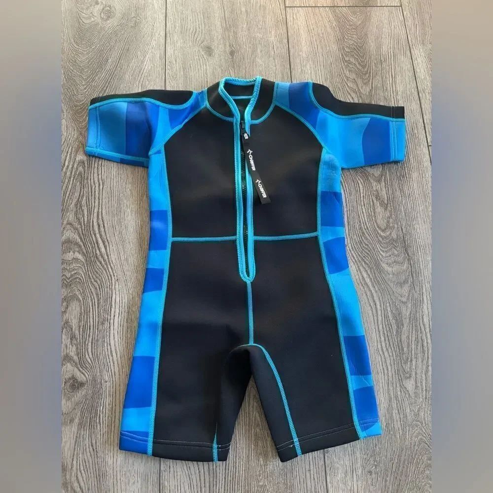 Chriffer   Kids Swimwear in Black and Blue NWOT